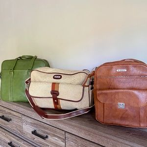 VINTAGE SAMSONITE SILHOUETTE LUGGAGE LOT of 3 BAGS